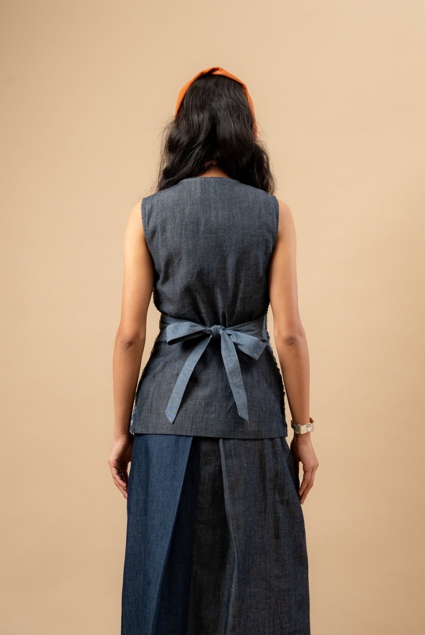 Ida Upcycled Denim Waistcoat - CiceroniWaistcoatDoodlage