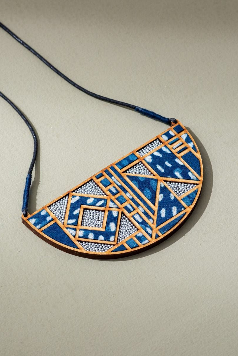Indigo Maze Necklace - CiceroniNecklaceWhe by Abira