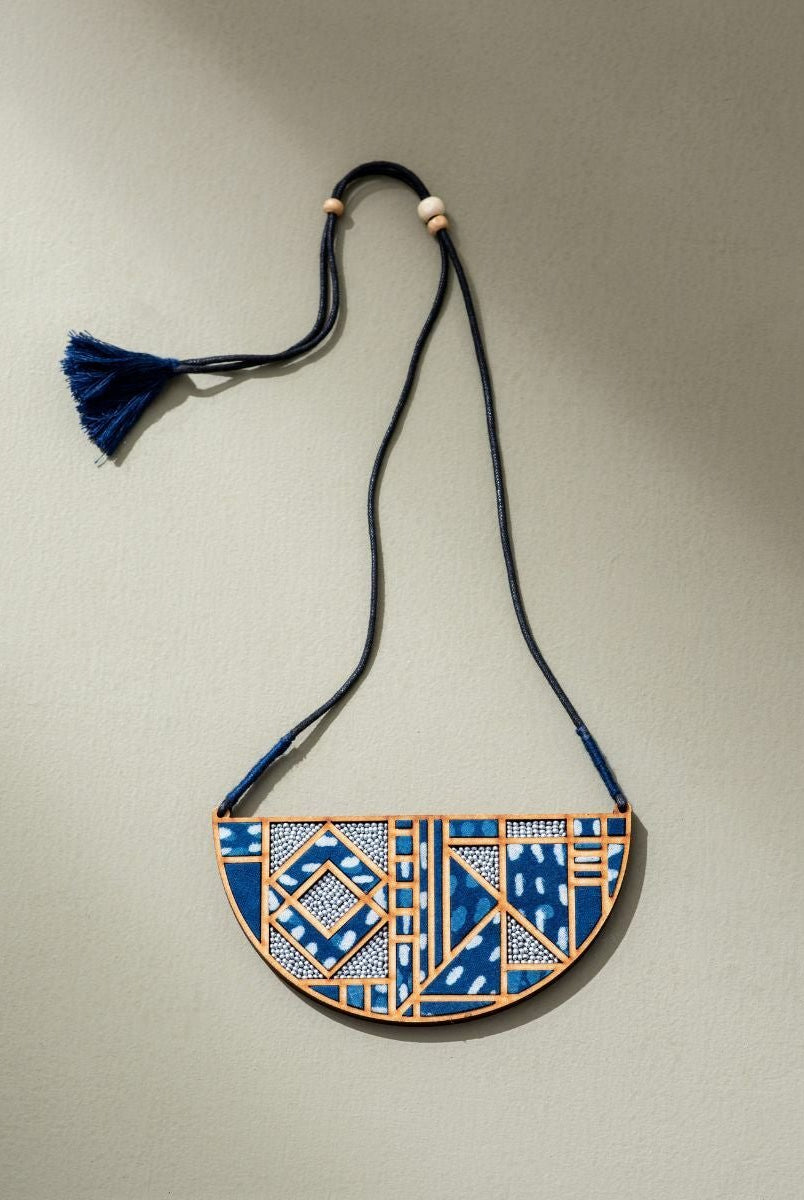Indigo Maze Necklace - CiceroniNecklaceWhe by Abira