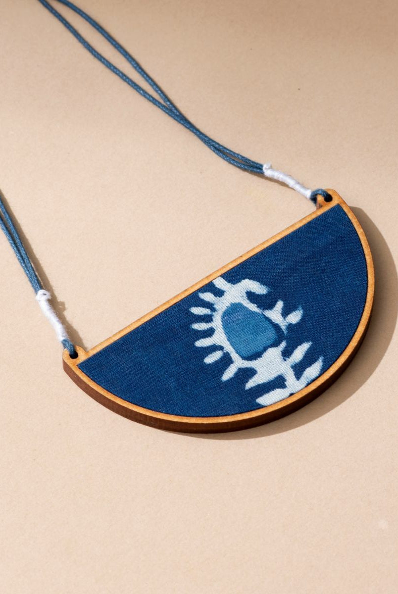 Indigo Semi Circle Necklace - CiceroniNecklaceWhe by Abira