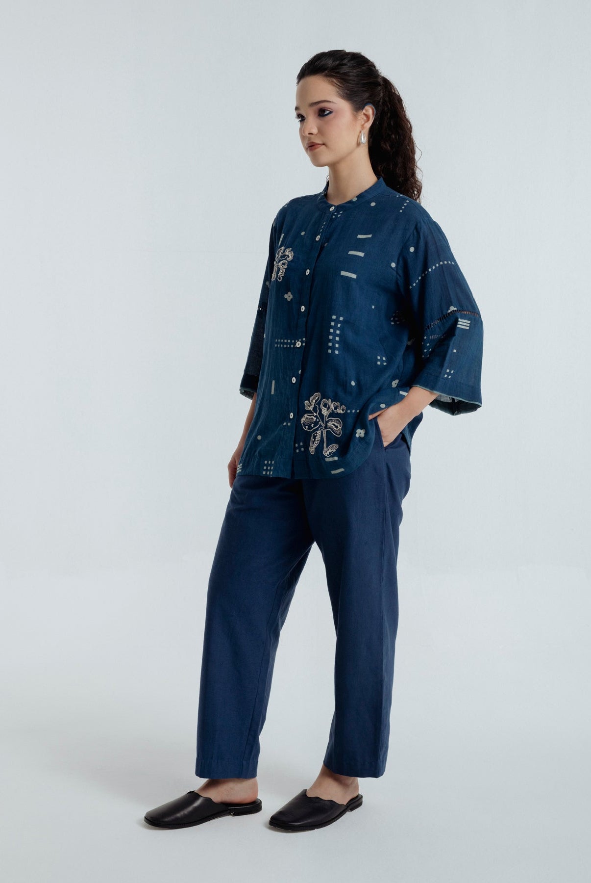 Indigo Shadow Shirt - CiceroniWomen ShirtsRias Jaipur