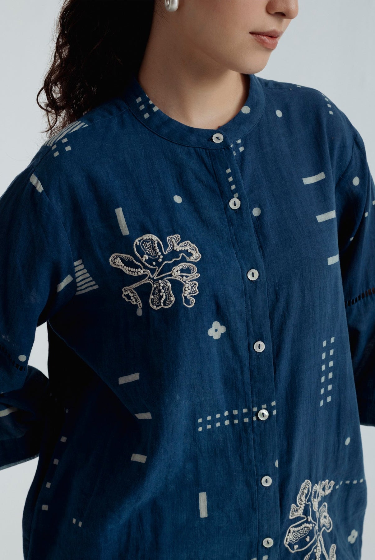 Indigo Shadow Shirt - CiceroniWomen ShirtsRias Jaipur