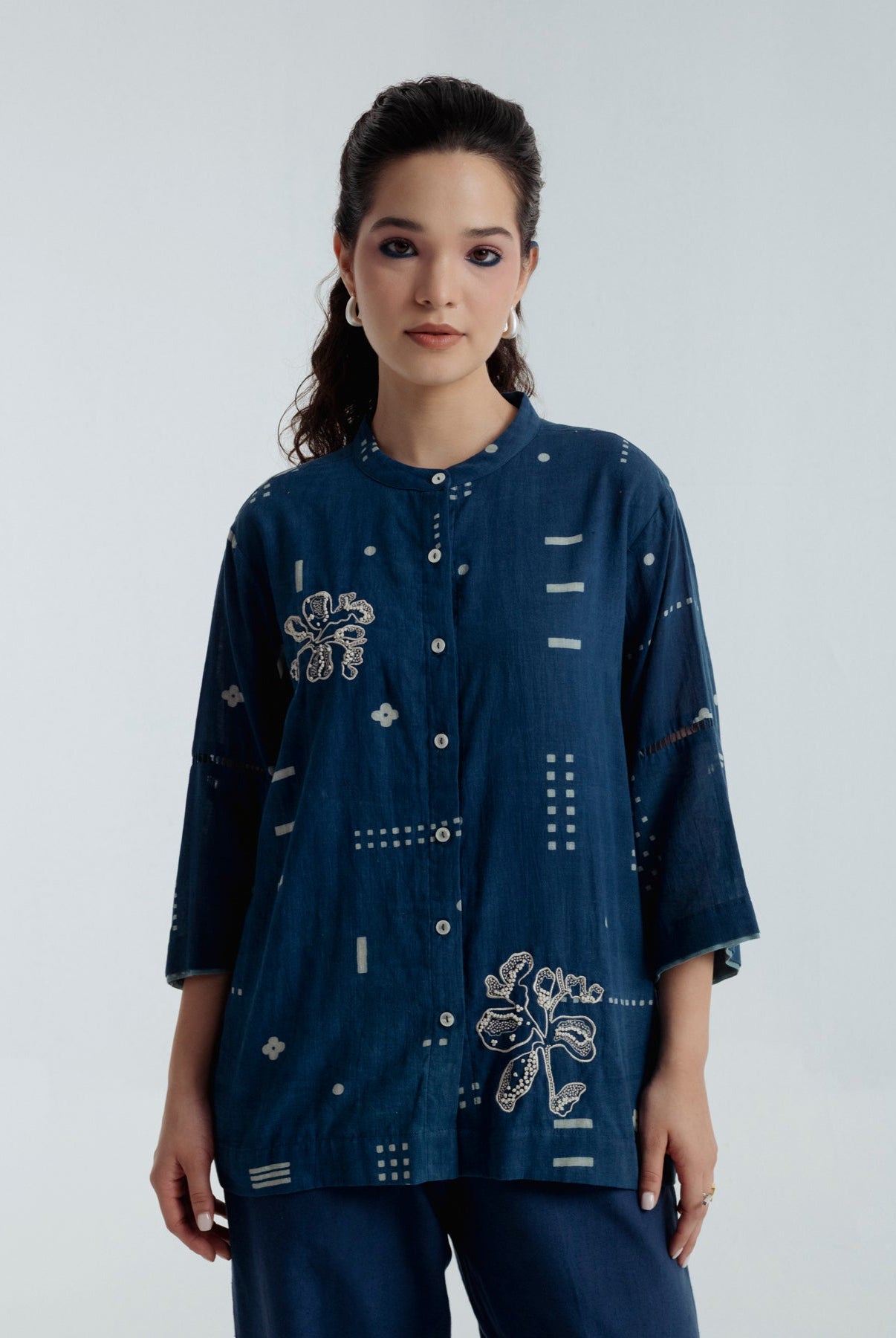 Indigo Shadow Shirt - CiceroniWomen ShirtsRias Jaipur