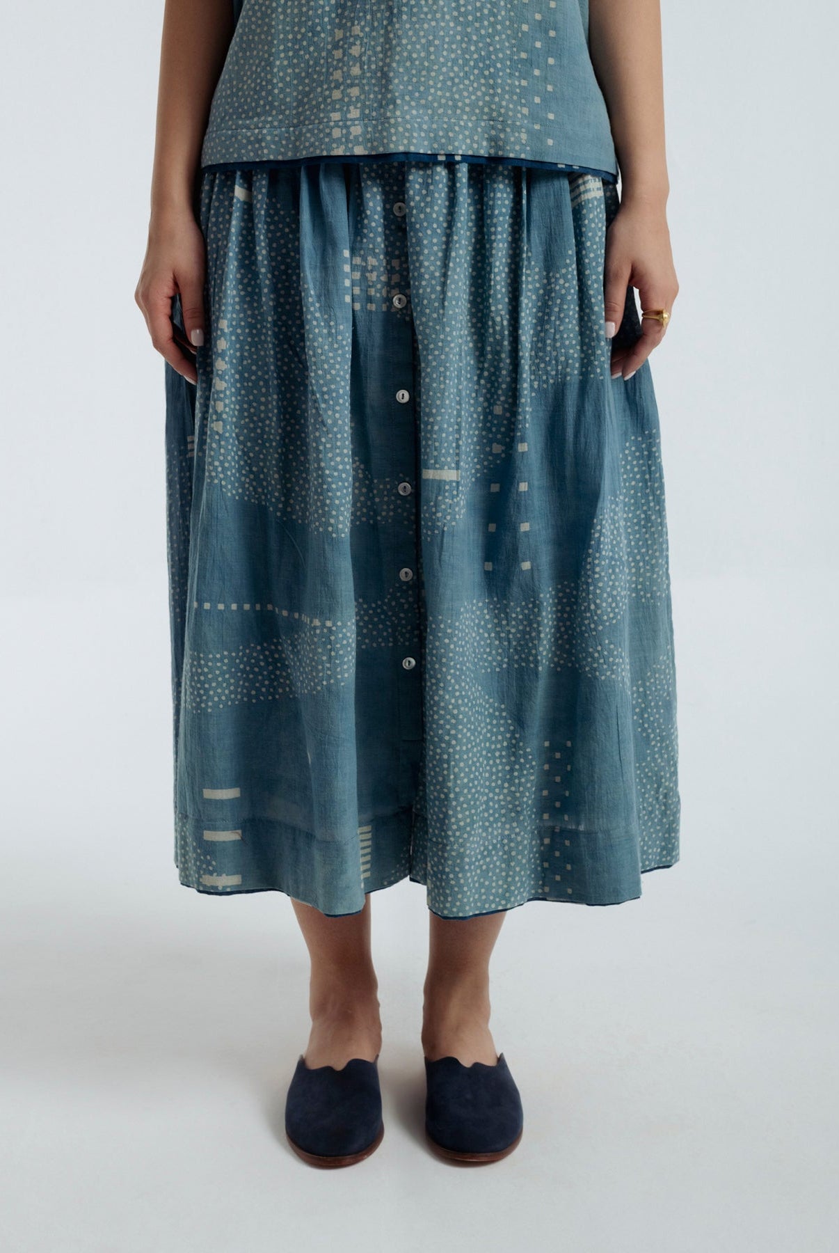 Indigo Skirt - CiceroniSkirtsRias Jaipur