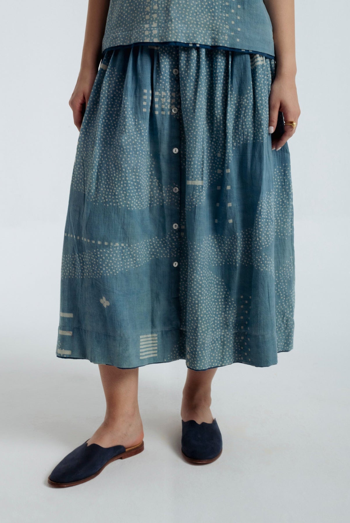 Indigo Skirt - CiceroniSkirtsRias Jaipur