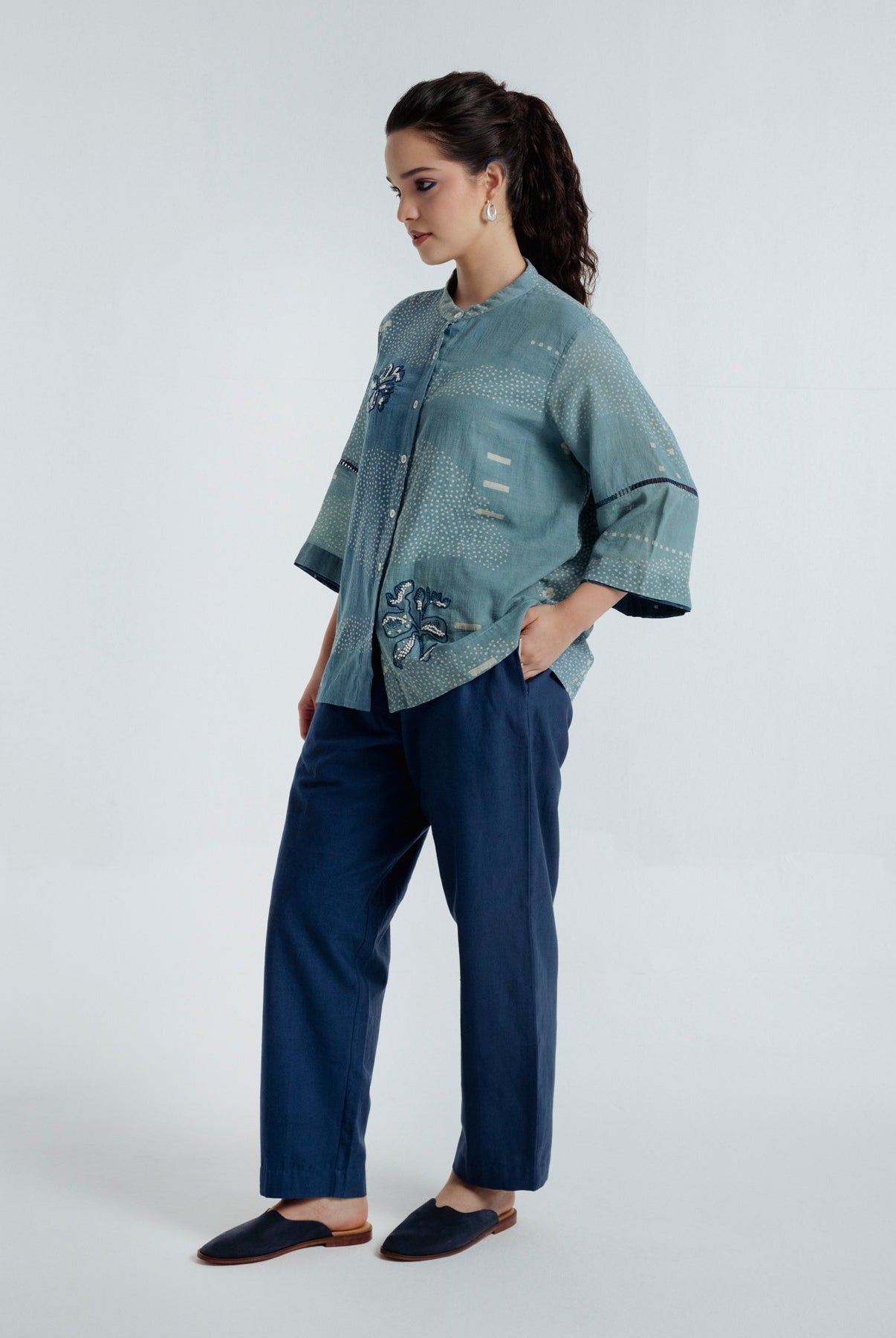 Indigo Sky Shirt - CiceroniWomen ShirtsRias Jaipur