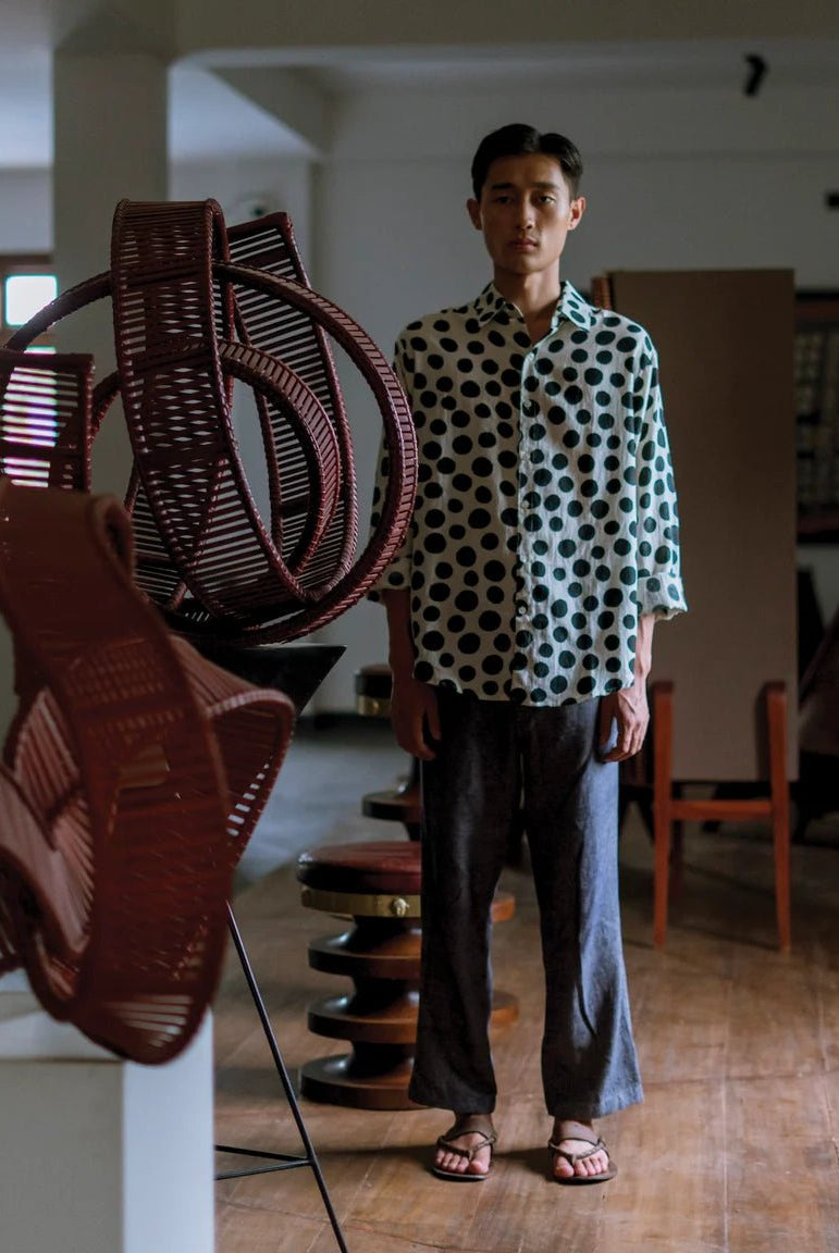 Infinity - Black Polka Shirt - CiceroniMen ShirtsHomeland Elegies