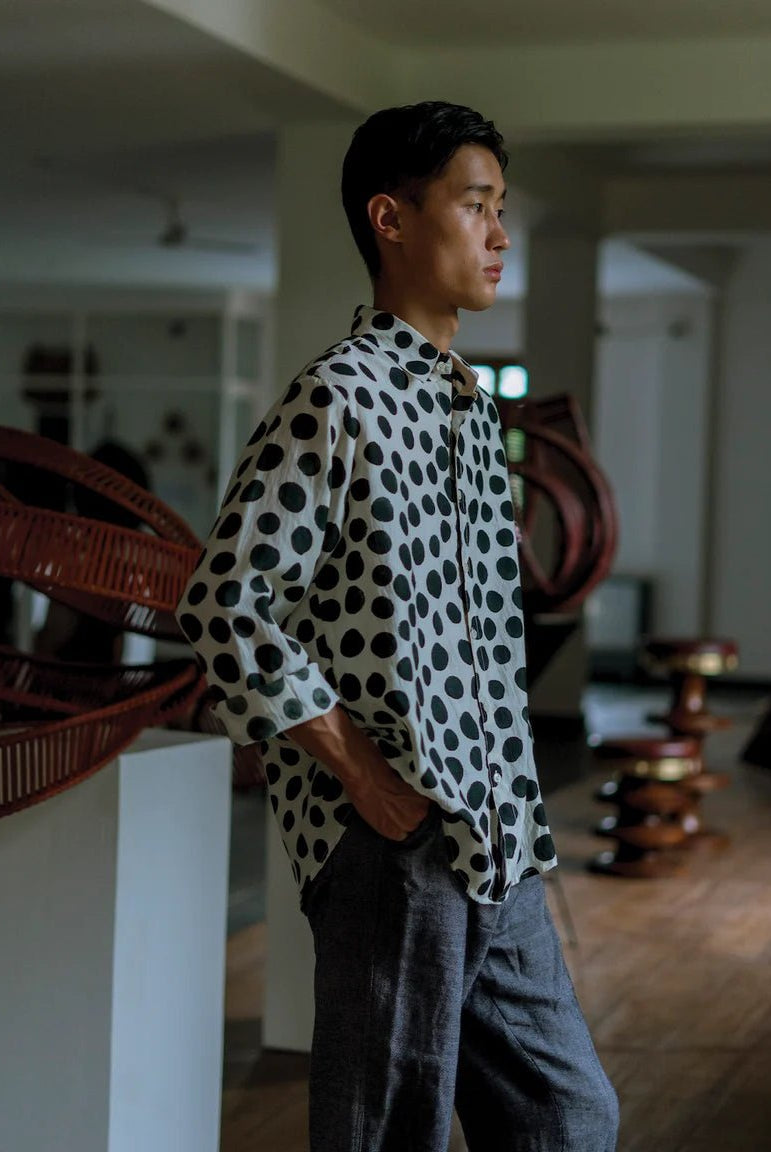 Infinity - Black Polka Shirt - CiceroniMen ShirtsHomeland Elegies