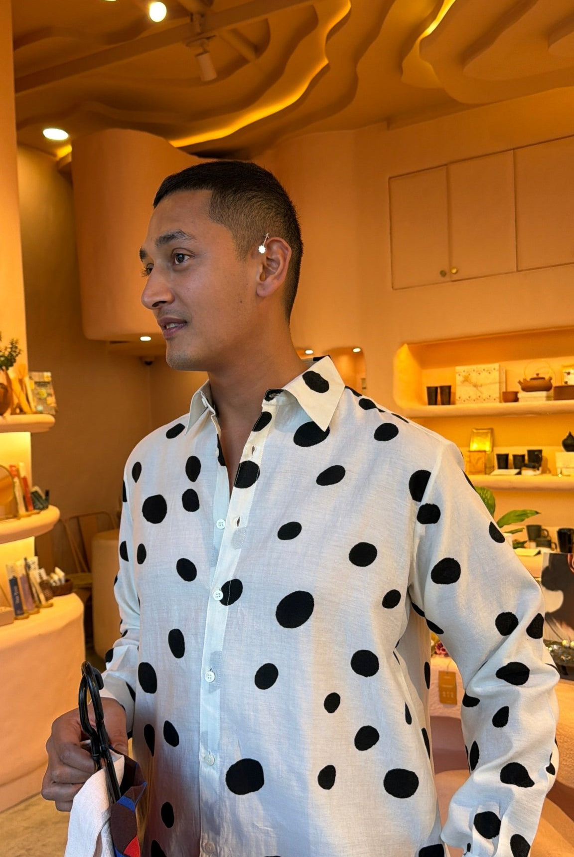 Infinity - Black Polka Shirt - CiceroniMen ShirtsHomeland Elegies