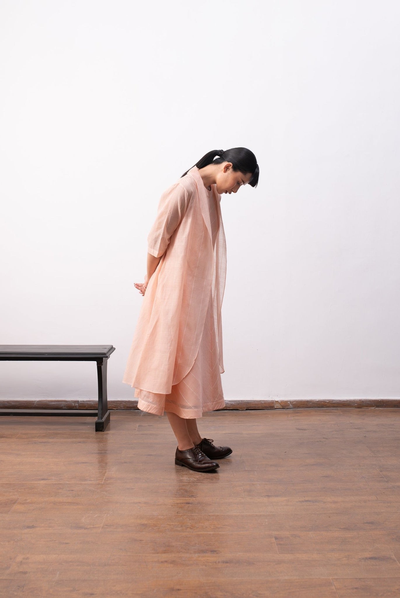 Ingrid Layered Dress - Peach - CiceroniDressesHiranya