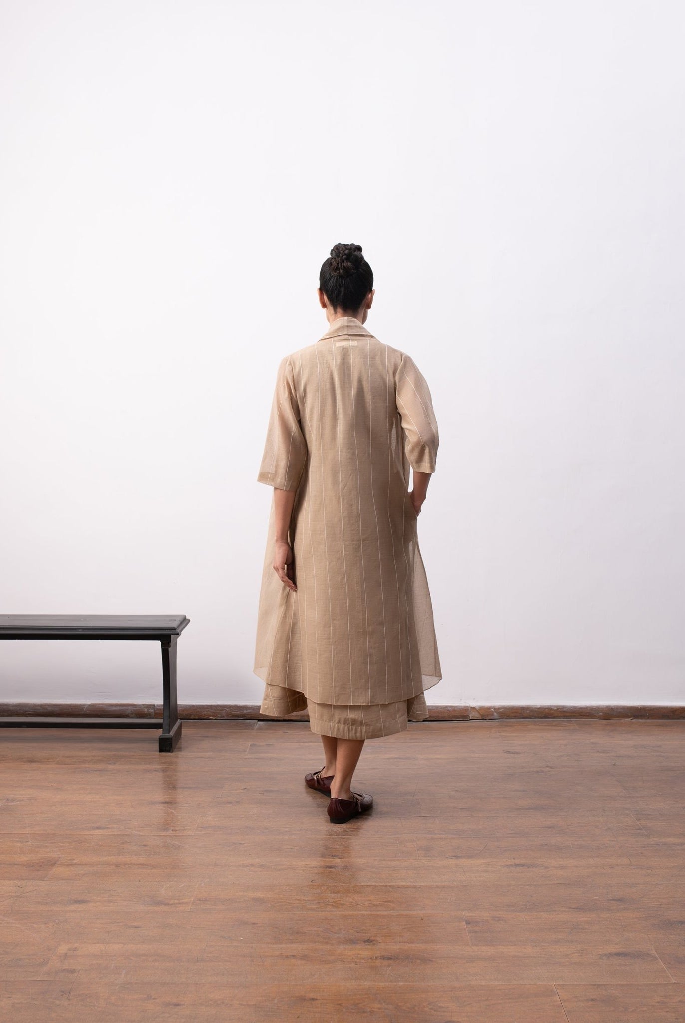 Ingrid Layered Dress - Warm Beige - CiceroniDressesHiranya