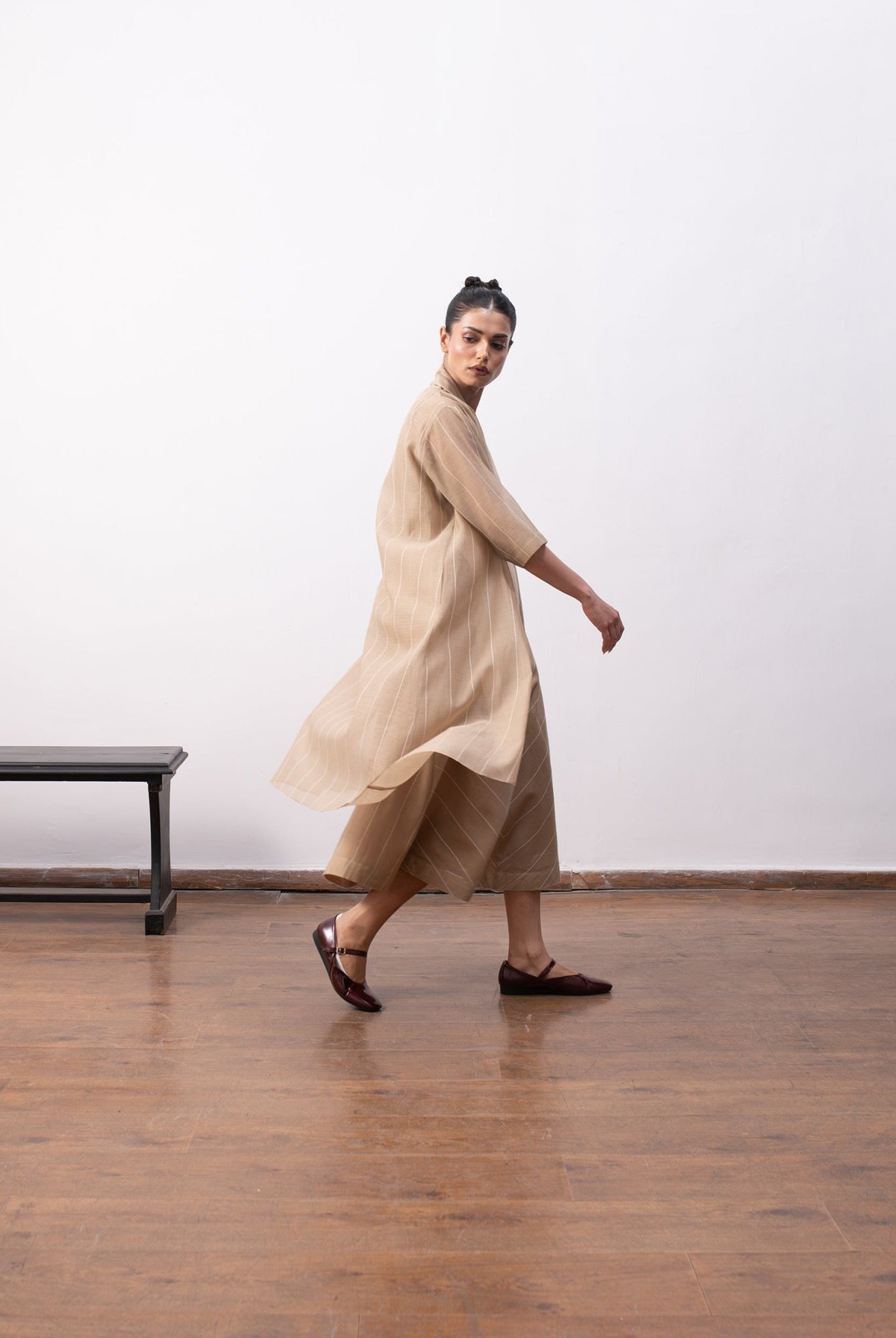 Ingrid Layered Dress - Warm Beige - CiceroniDressesHiranya