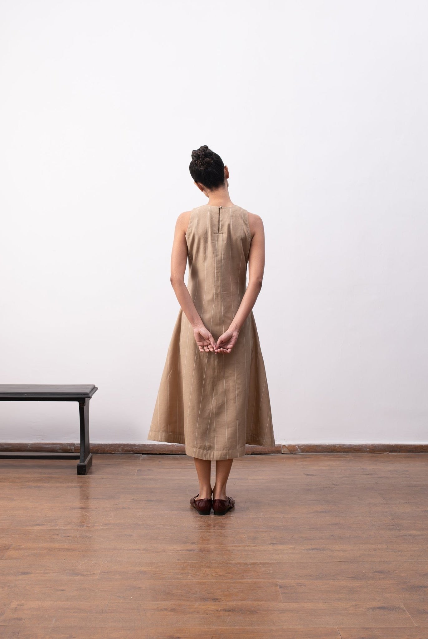 Ingrid Layered Dress - Warm Beige - CiceroniDressesHiranya