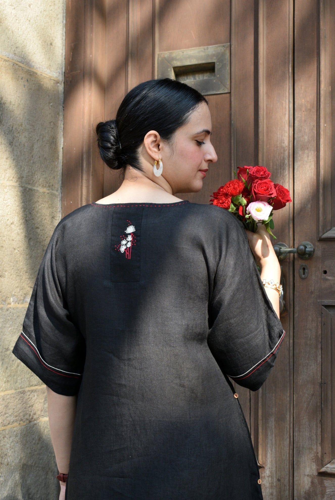 Ink Black Linen Co - ord Set - CiceroniKurta Set, Everyday WearHouse of Moxa