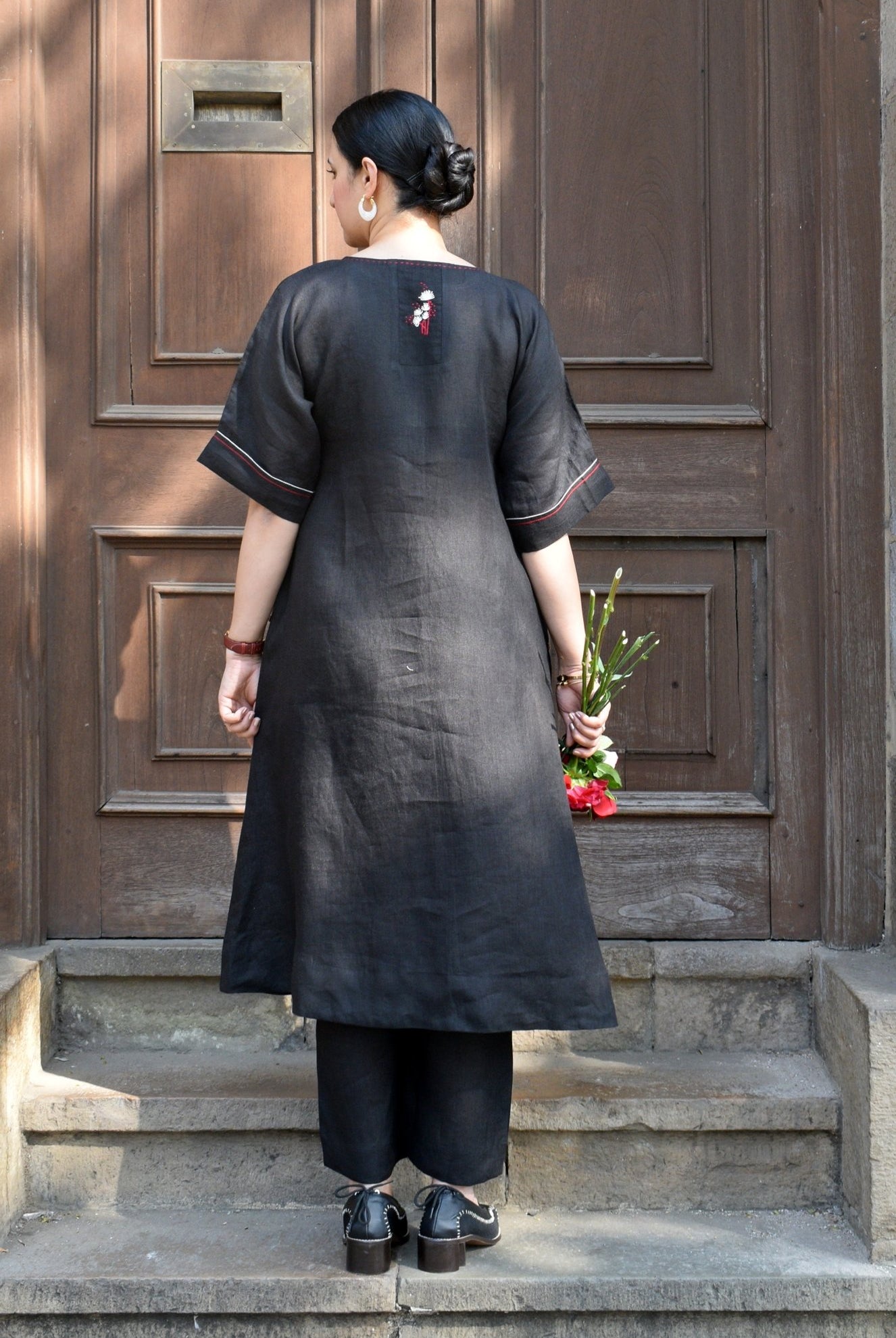 Ink Black Linen Co - ord Set - CiceroniKurta Set, Everyday WearHouse of Moxa