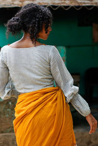 Ira Blouse - Grey - CiceroniBlousePrathaa