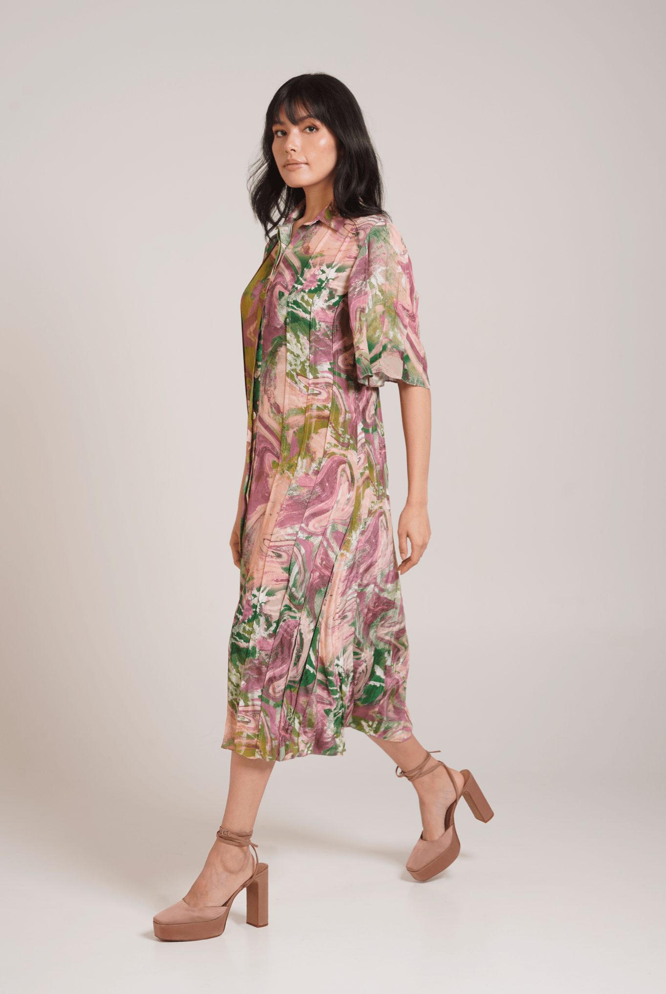 Ira Pleated Dress - CiceroniDressesAdvait