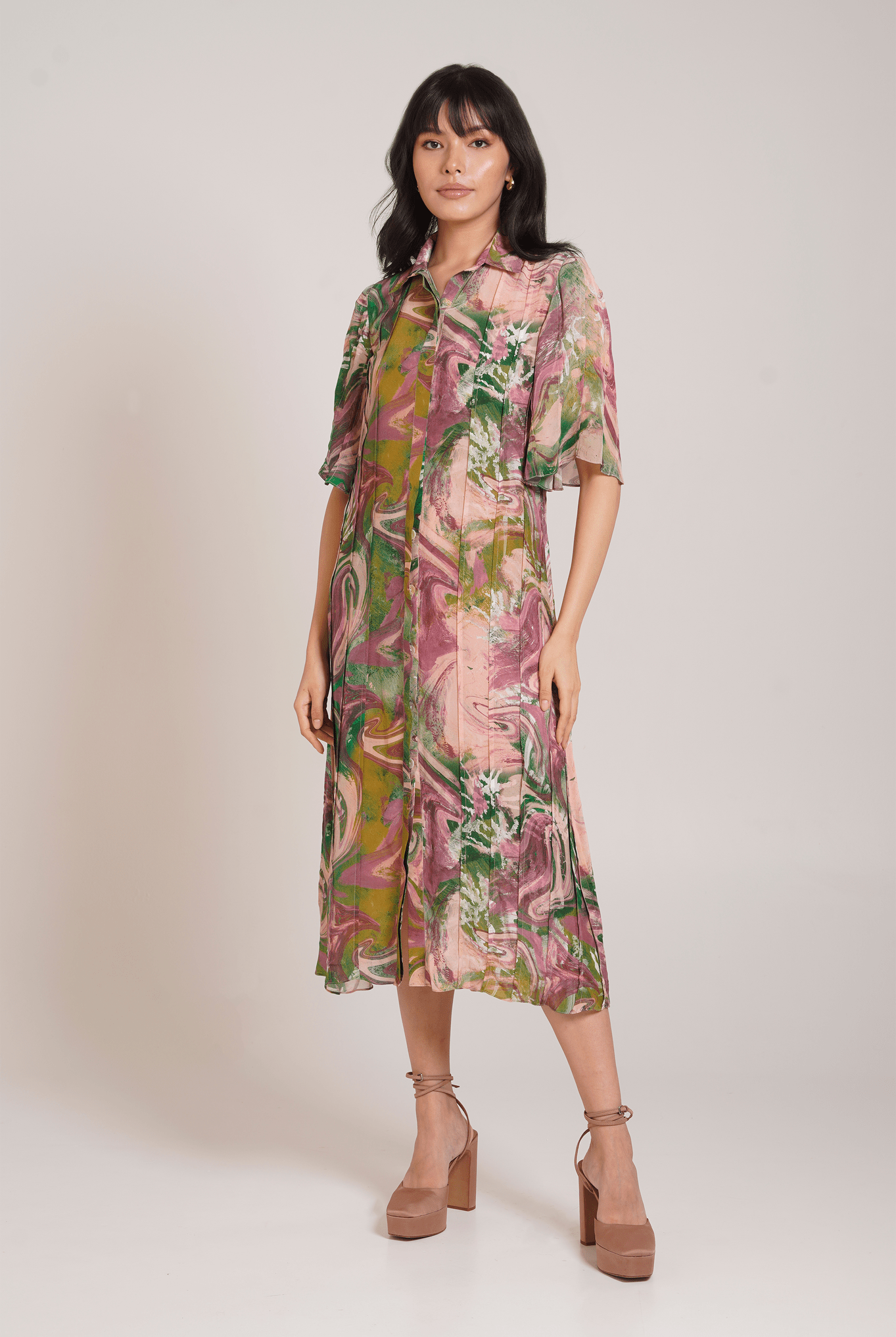 Ira Pleated Dress - CiceroniDressesAdvait
