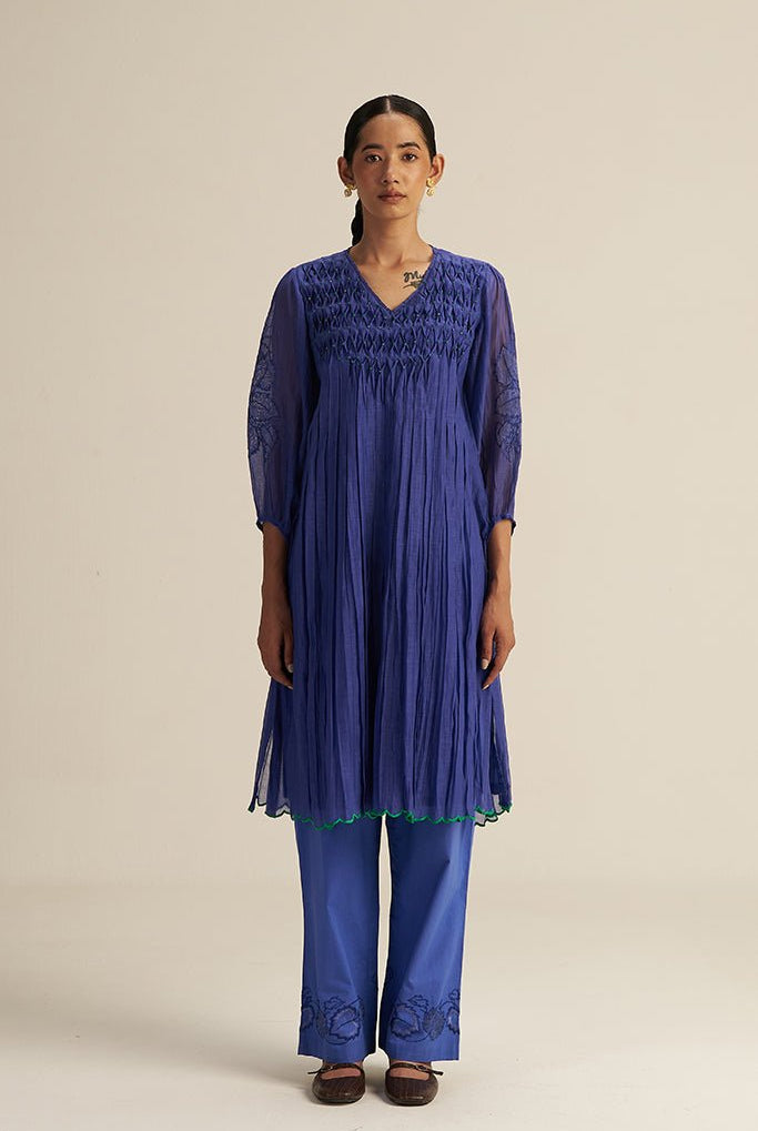 Ira Set - Blue - CiceroniKurta Set, Festive WearGaach
