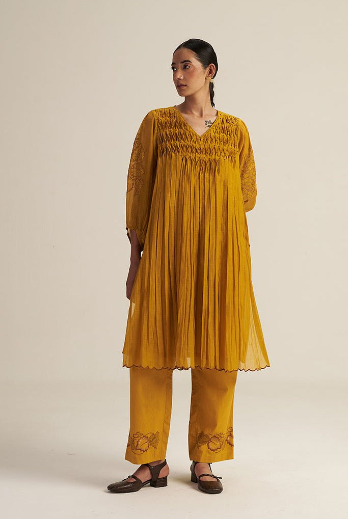 Ira Set - Mustard - CiceroniKurta Set, Festive WearGaach