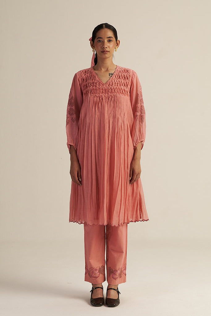 Ira Set - Pink - CiceroniKurta Set, Festive WearGaach
