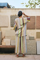 Irina Co - ord Set In Pastel Tamil Stripes Print - CiceroniCo - ord SetNIKYTA