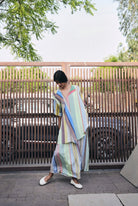 Irina Co - ord Set In Pastel Tamil Stripes Print - CiceroniCo - ord SetNIKYTA