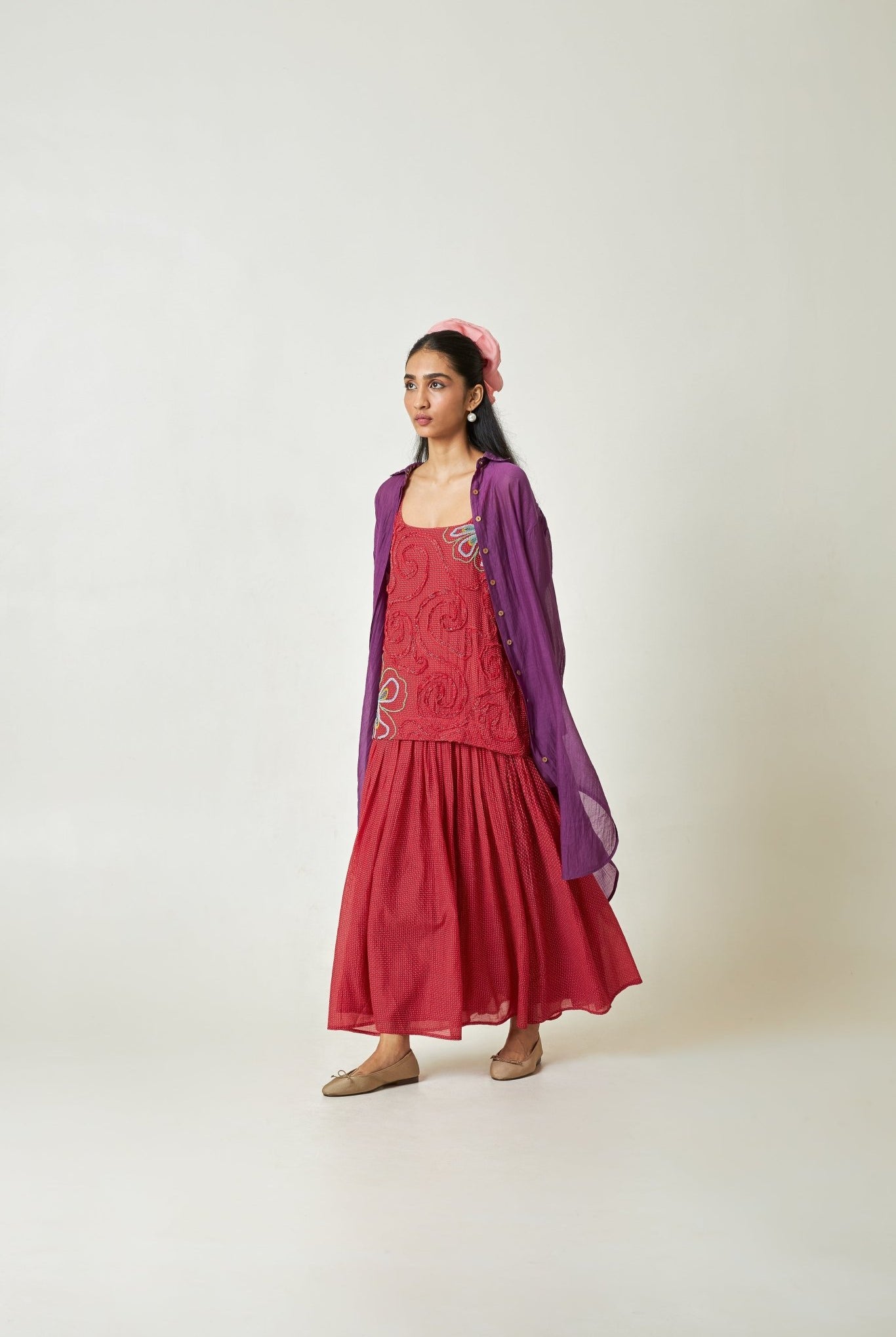Iris Embroidered Shirt - CiceroniShackets, JacketsPants and Pajamas