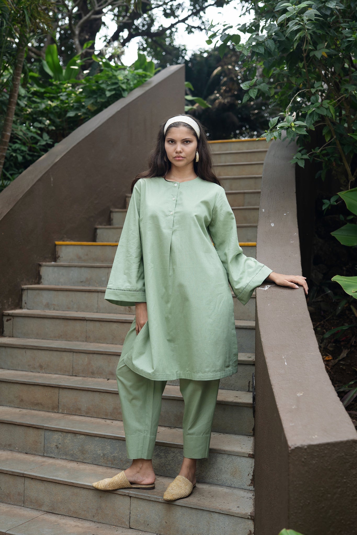 Iris Kurta Set - Olive Green - CiceroniKurta Set, Everyday WearRAAS Life