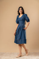 Isabelle Upcycled Denim Dress - CiceroniDressesDoodlage