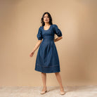 Isabelle Upcycled Denim Dress - CiceroniDressesDoodlage