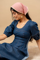 Isabelle Upcycled Denim Dress - CiceroniDressesDoodlage