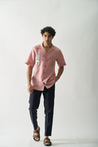 Island Escape - Mens Hand Embroidered Pure Linen Shirt - CiceroniShirtsCultura Studio