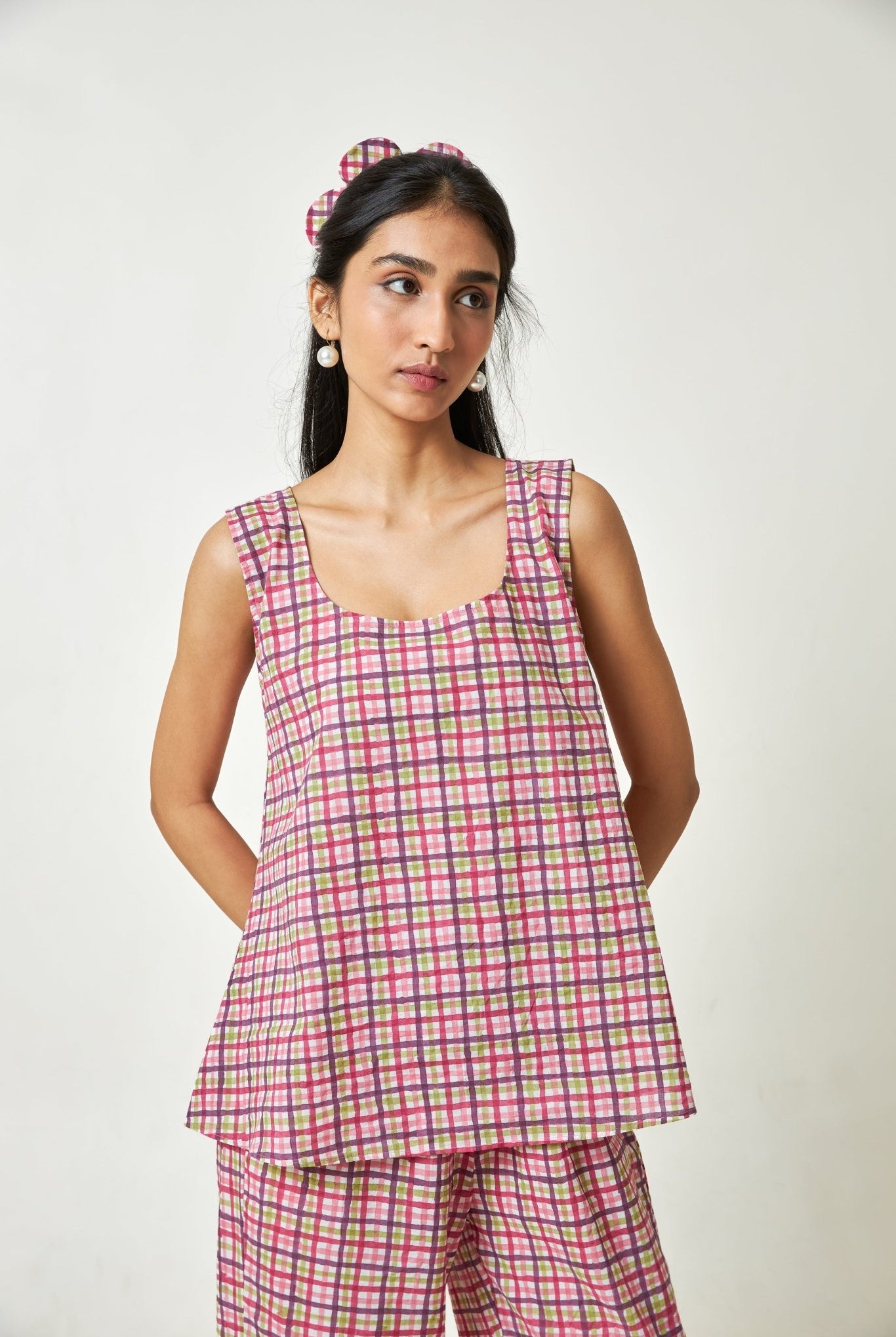 Island Heat Block printed Top - CiceroniTopPants and Pajamas