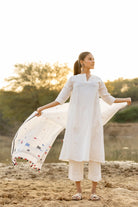 Ivory Grace Kurta Set with Jaamdani Dupatta - CiceroniKurta Set, Everyday WearMaidaan