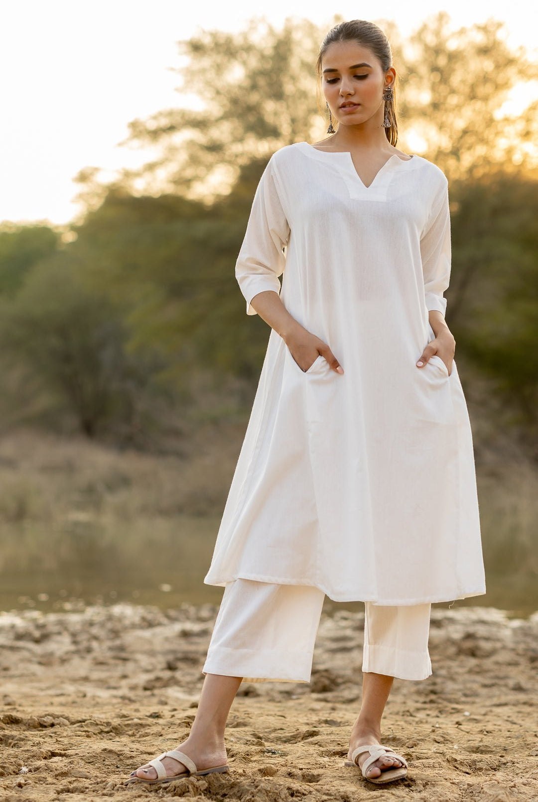 Ivory Grace Kurta Set - CiceroniKurta Set, Everyday WearMaidaan