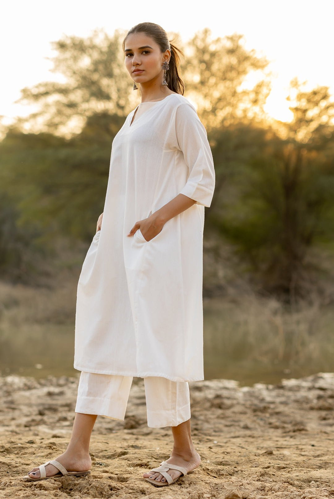 Ivory Grace Kurta Set - CiceroniKurta Set, Everyday WearMaidaan