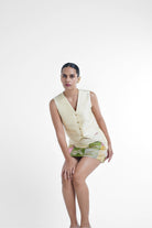 Ivory Silk Waistcoat - CiceroniWaistcoatShriya Singhi