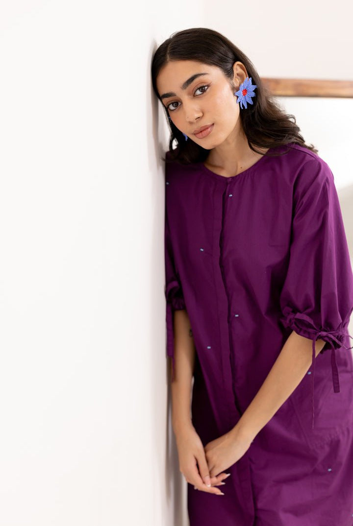Jaamun Button - Down Tunic - CiceroniKurta, Everyday WearSilai Studio