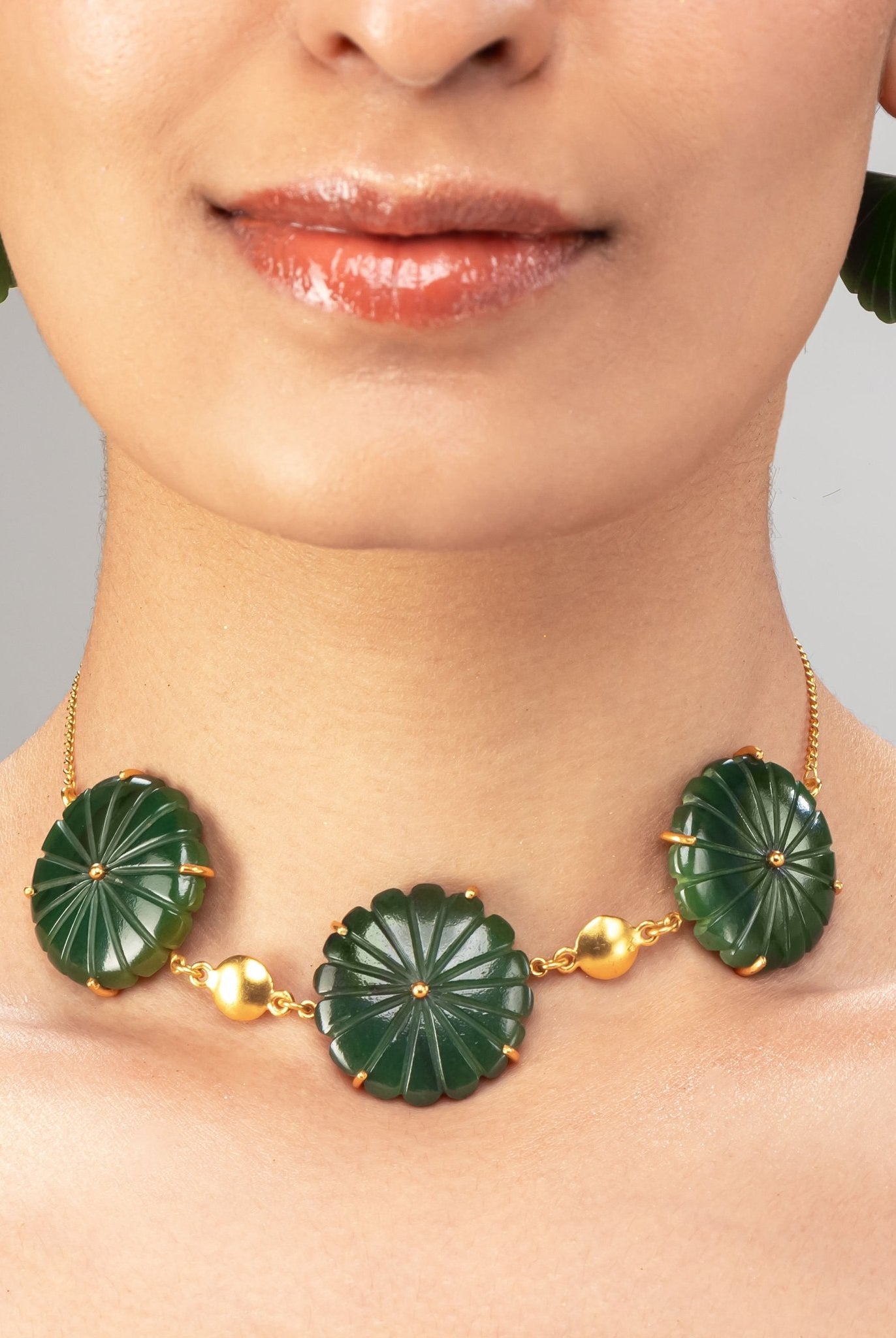 Jade choker - CiceroniNecklaceRumri