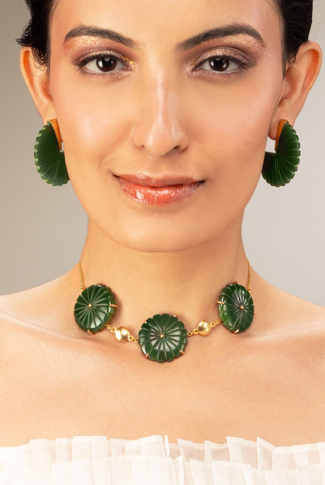 Jade choker - CiceroniNecklaceRumri