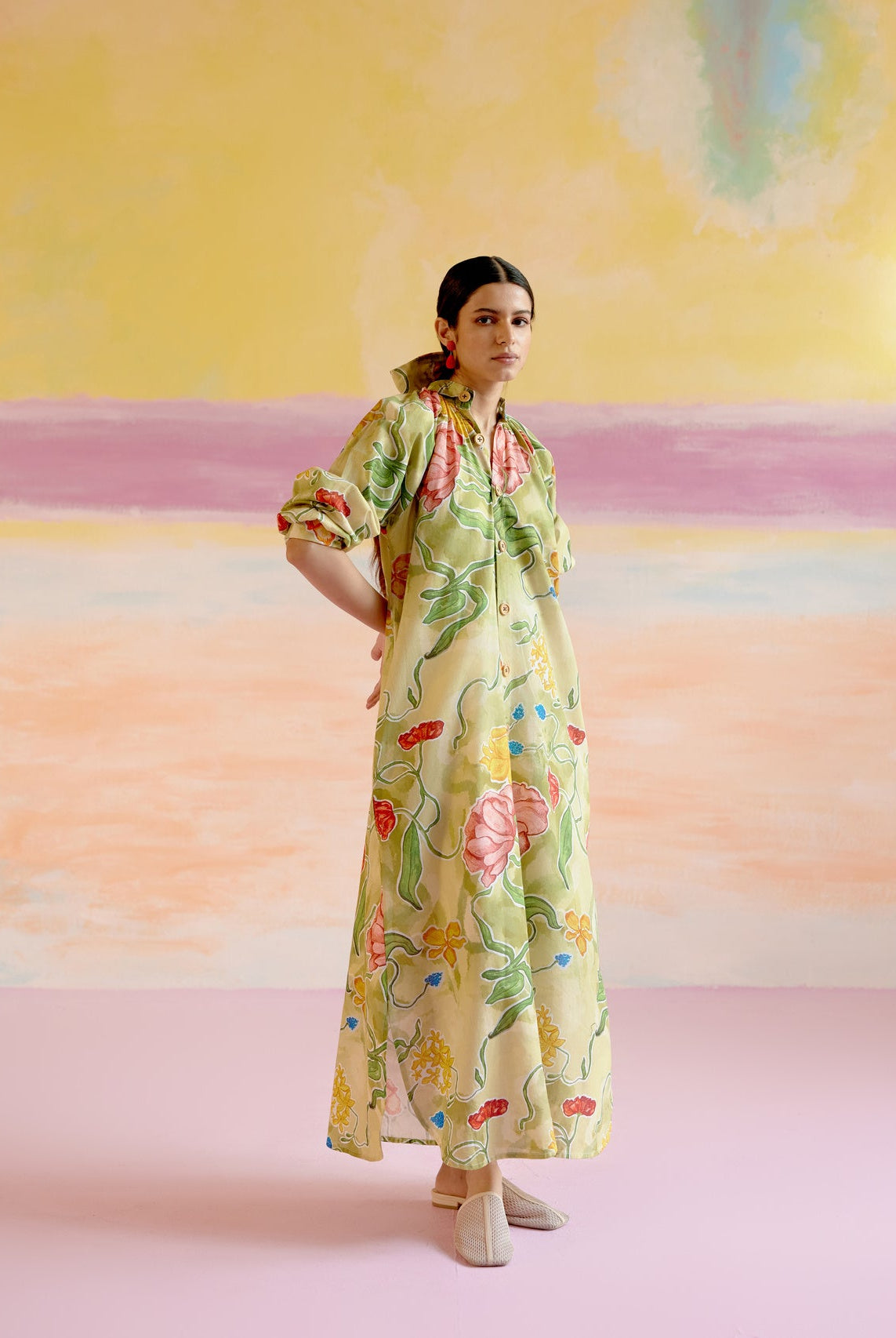 Jade Relaxed Kaftan Dress - CiceroniDressesHappi Space