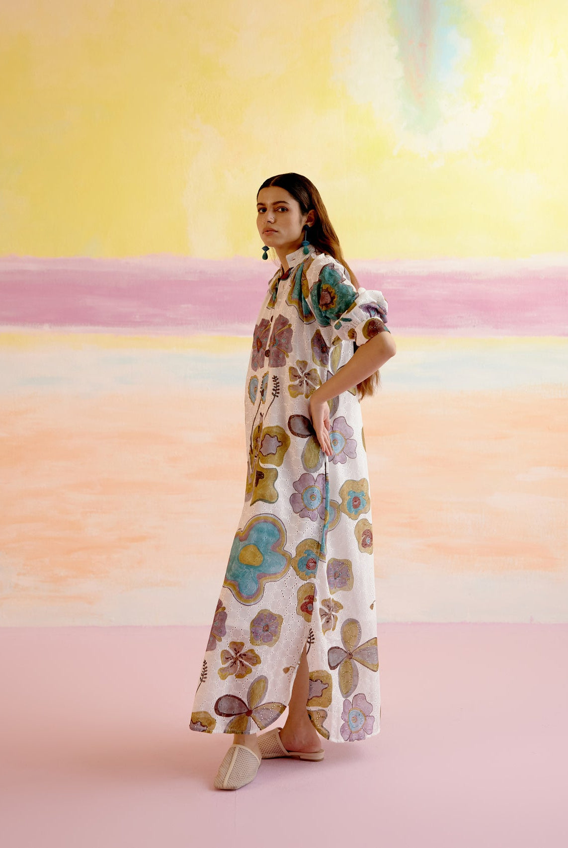 Jade Relaxed Kaftan Dress - CiceroniDressesHappi Space