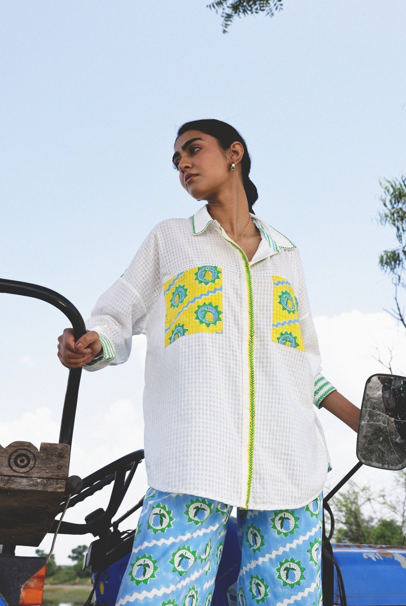 Jaigarh Shirt - Mango Block Print - CiceroniWomen ShirtsThe Raw India