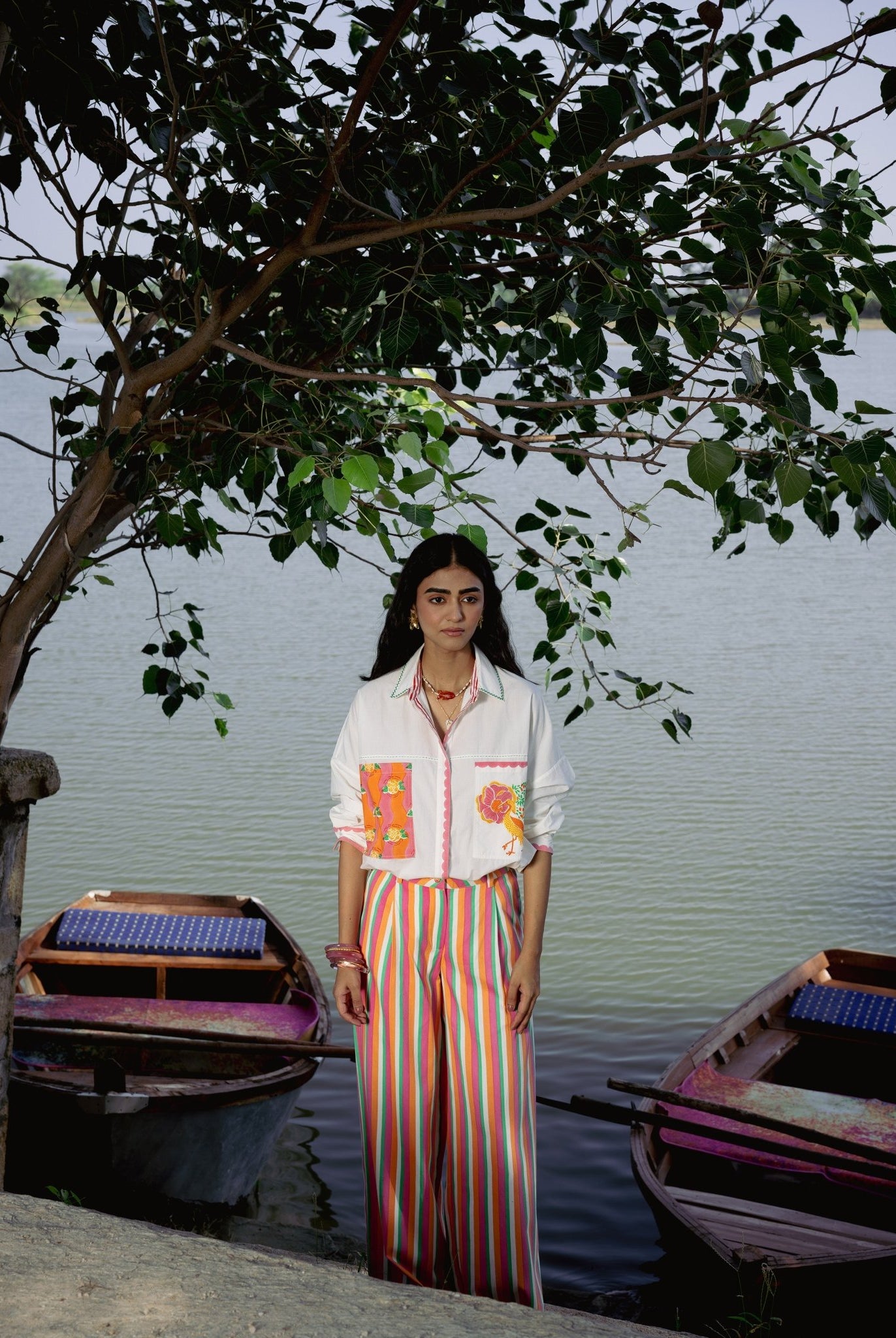 Jaigarh Shirt - River Crane - CiceroniWomen ShirtsThe Raw India