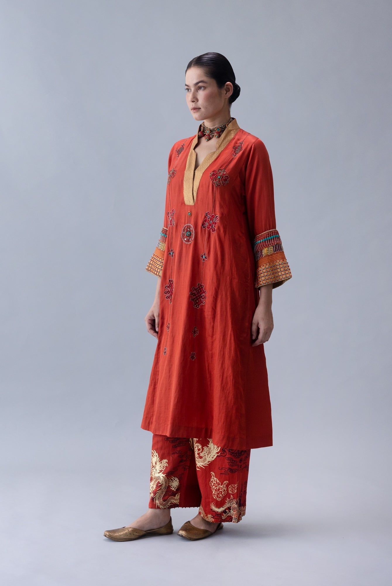 Jakar Rust Kurta - CiceroniKurta Set, Festive WearShades of India