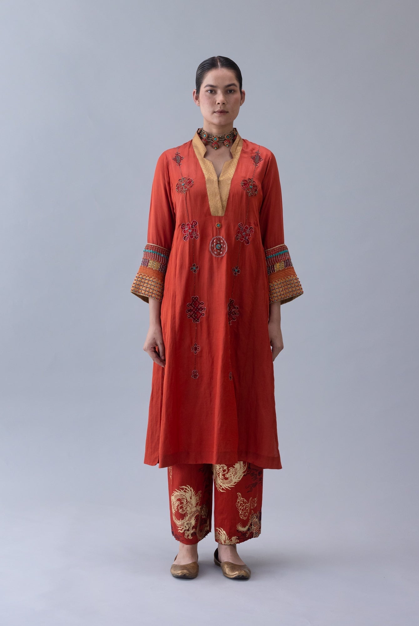 Jakar Rust Kurta - CiceroniKurta Set, Festive WearShades of India