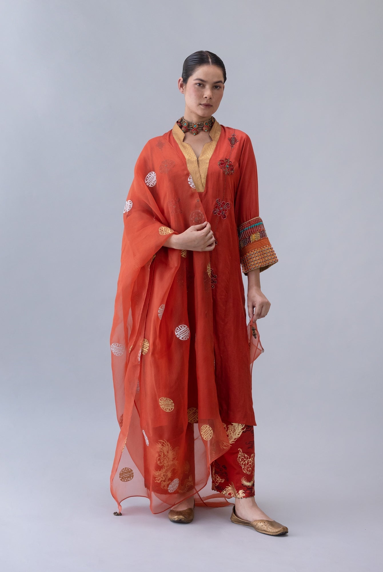 Jakar Rust Kurta - CiceroniKurta Set, Festive WearShades of India