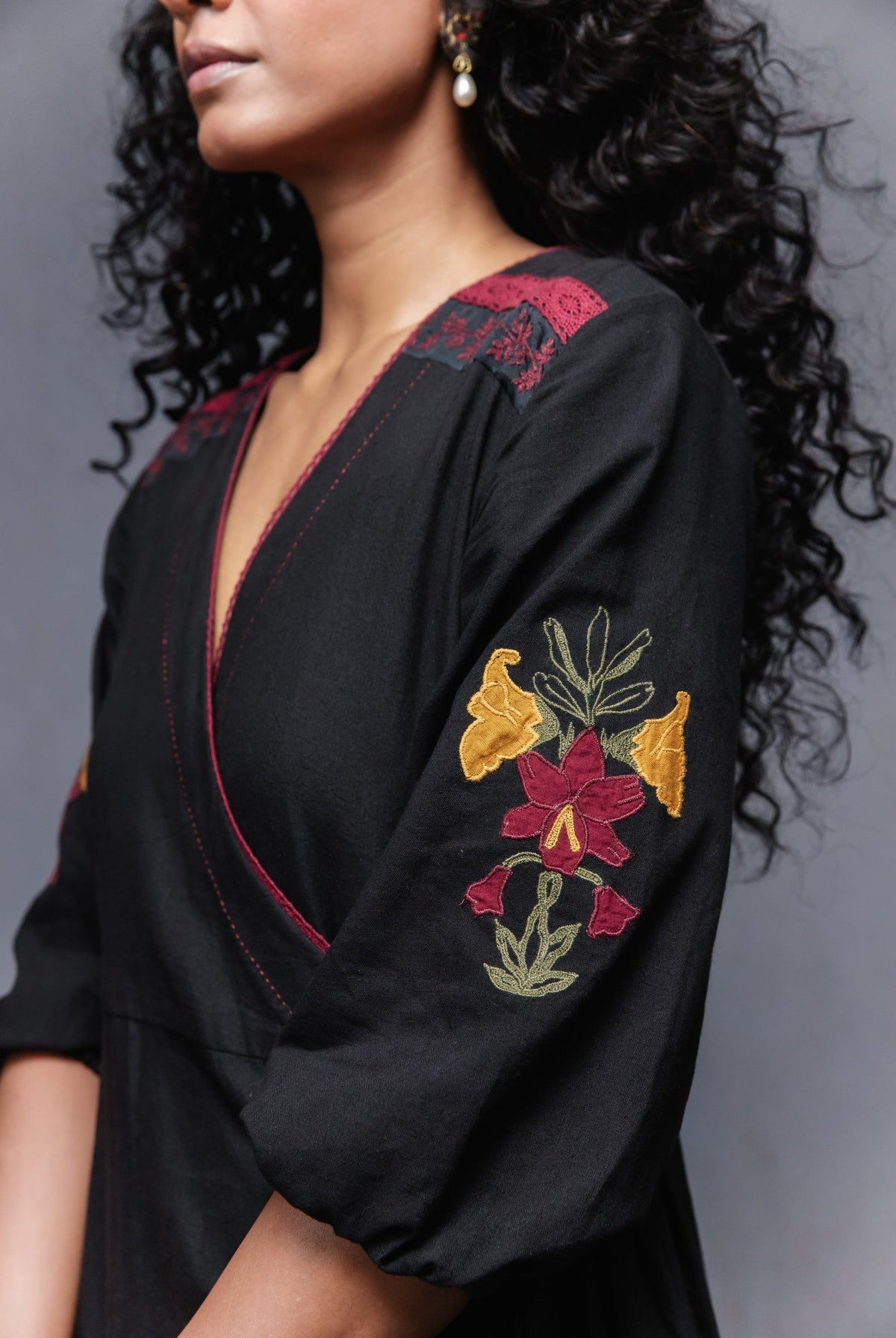 Jama Dress in Black - CiceroniDressesSubbah