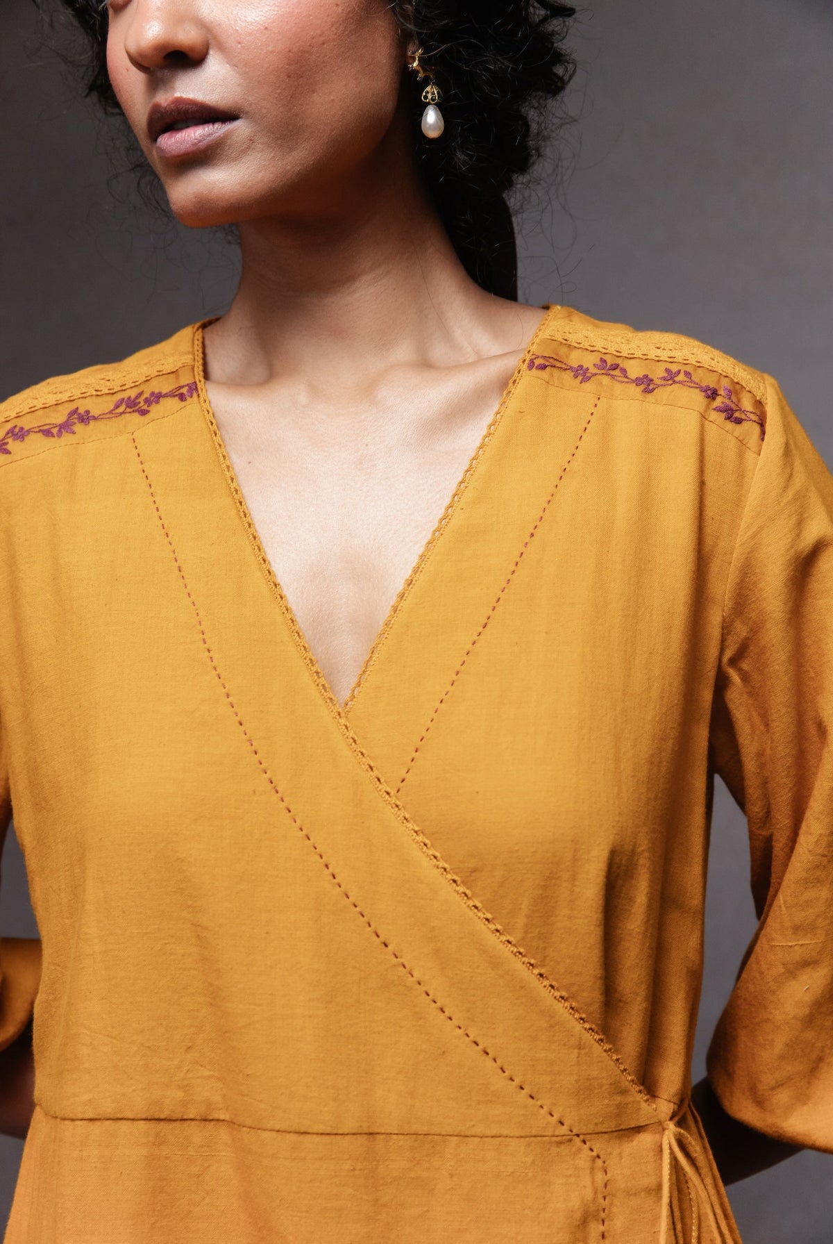 Jama Dress in Mustard - CiceroniDressesSubbah